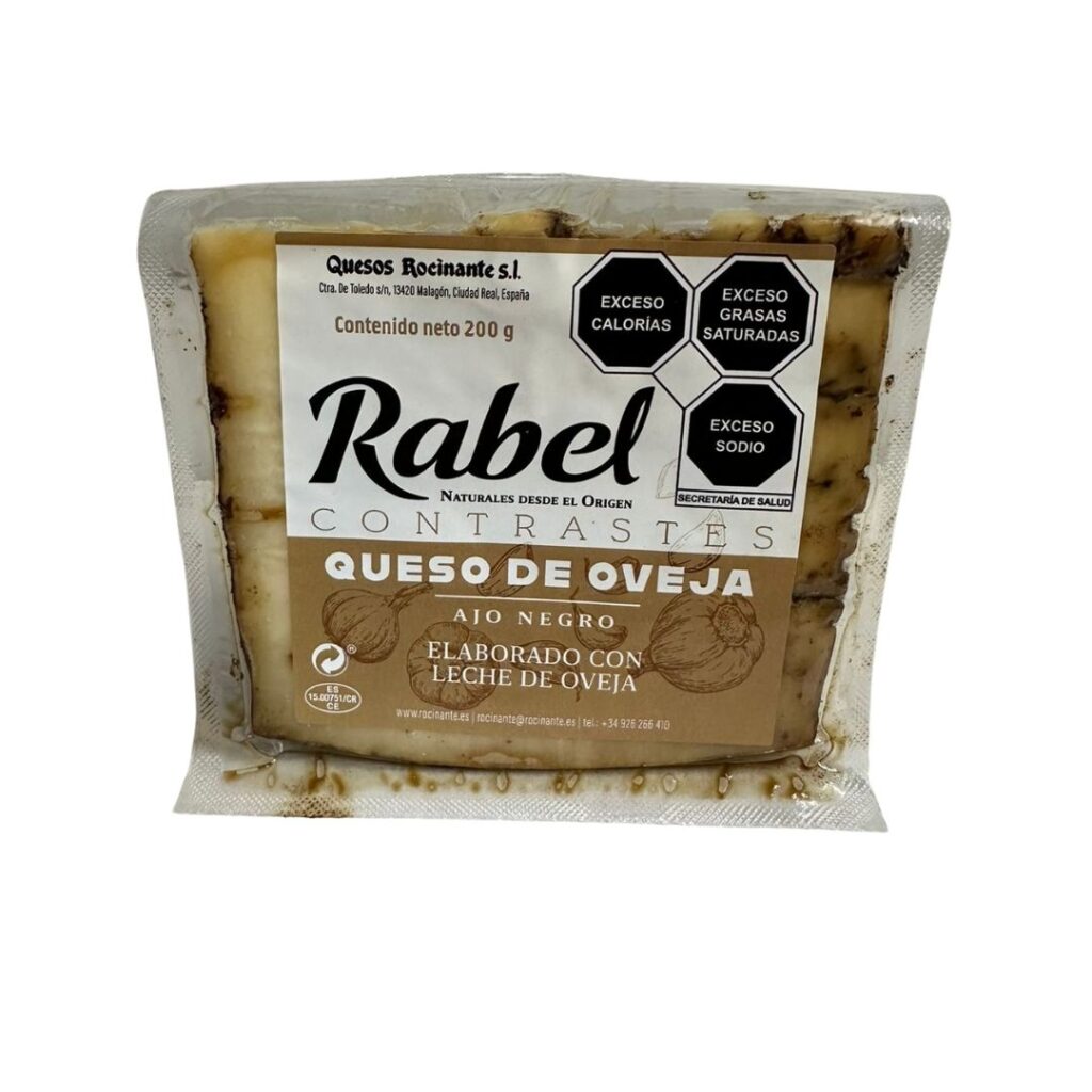 Queso Manchego De Oveja Rabel Con Ajo Negro Pieza G La Texana