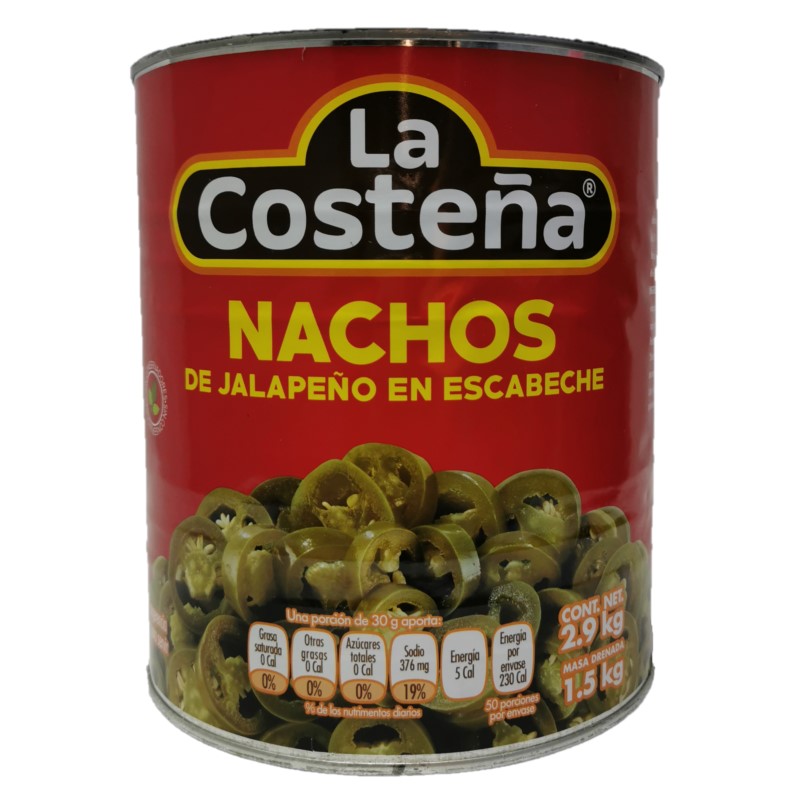 Chiles Jalapeños para Nachos La Costeña 2.9 Kg