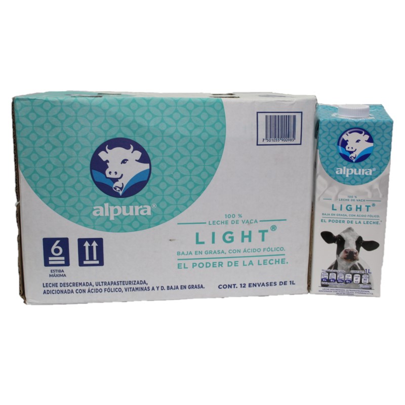 Leche Light Alpura Caja 12/1 L