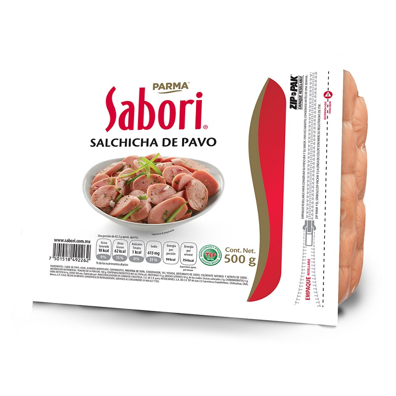 Salchicha de Pavo Sabori 500 G