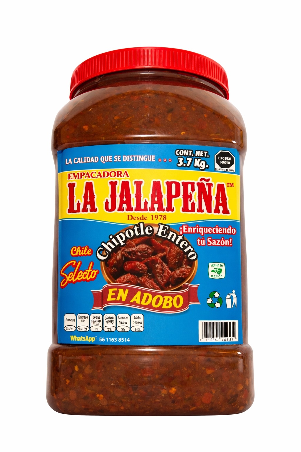 Chiles Chipotles La Jalapeña  3.7 Kg